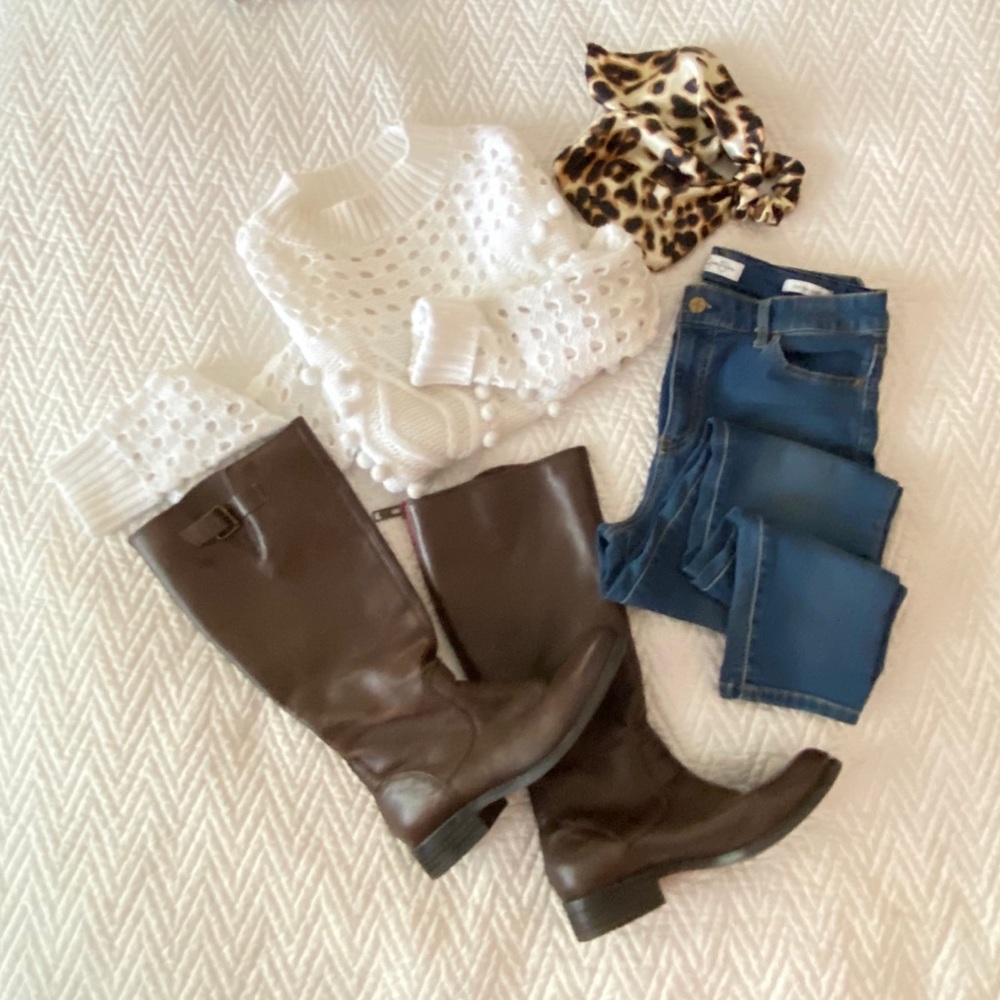 Steve Madden tall brown leather riding boots